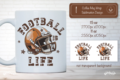 American Football Mug Wrap Sublimation Football Life png Product Image 1
