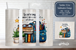 Funny Teacher Tumbler Wrap PNG Back to School Quote Product Image 1