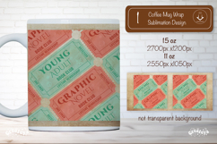 Book Club Ticket Mug Wraps PNG Bookish Library Sublimation Product Image 1