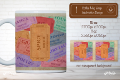 Book Club Ticket Mug Wraps PNG Bookish Library Sublimation Product Image 1