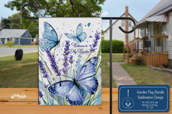 Summer Garden flag png Butterfly Quote yard sign Spring flag Product Image 1