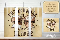 Football quote Football Tumbler Wrap Seamless 20oz Skinny Product Image 1