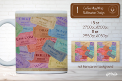 Book Club Ticket Mug Wraps PNG Bookish Library Sublimation Product Image 1