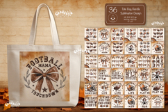 Football Tote Bag Sublimation Bundle png Vintage Game Day Product Image 1