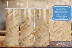 Book club Ticket tumbler wrap Reading Genre Sublimation png Product Image 1