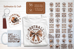 Football Sublimation Clipart Bundle Football Quote Game Day Product Image 1
