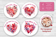 Mothers day round coaster sublimation png Car coaster png Product Image 1