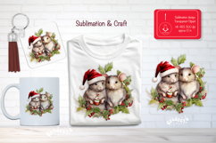 Christmas Watercolor Clipart Sublimation forest animals Product Image 1