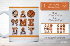 Basketball Mug Wrap Sublimation Basketball Game Day quote Product Image 1