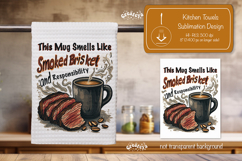 BBQ Kitchen Towel Sublimation Funny Grill Quotes Fathers Day Product Image 1