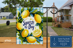Summer Garden flag png Lemon Quote yard sign Beach flag png Product Image 1
