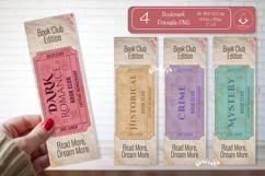 Book Club Ticket Bookmark printable Reading Genre Tickets pn Product Image 1