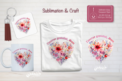 Mother’s Day Floral Heart PNG Clipart Sublimation mom quote Product Image 1
