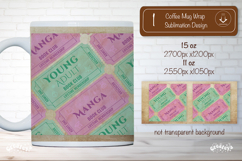 Book Club Ticket Mug Wraps PNG Bookish Library Sublimation Product Image 1