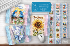 Summer Mouse Pad Sublimation Bundle, Floral Mousepad PNG Product Image 1