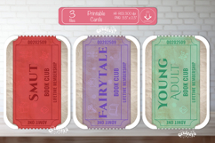 Printable Book Club Cards Reading Genre Cards Vintage png Product Image 1