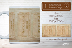 Book Club Ticket Mug Wraps PNG Bookish Library Sublimation Product Image 1