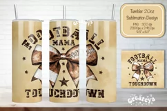 Football Tumbler Seamless Football mama 20oz Skinny Tumbler Product Image 1