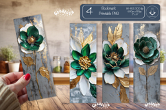 Vintage Floral Bookmark Acrylic Bookmark Flower Printable Product Image 1