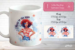 Patriotic 4th of July Mug Wrap Sublimation Independence Day Product Image 1