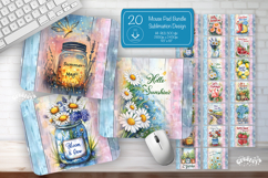 Summer Mouse Pad Sublimation Designs Floral Mouse Pad PNG Product Image 1