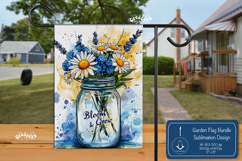Summer Garden flag png Spring yard sign Flower sublimation Product Image 1