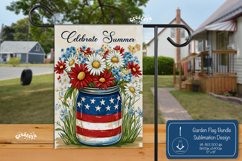 Summer Garden flag png 4th July yard sign Wild Flower png Product Image 1