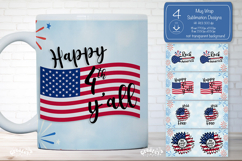 American Patriotic 4th of July Mug Wrap Sublimation Design Product Image 1