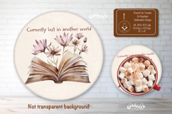 Book lover Quote round coaster sublimation Book Keychain Product Image 1