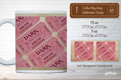 Book Club Ticket Mug Wraps PNG Bookish Library Sublimation Product Image 1