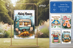 Summer Garden flag png Camping yard sign Quote sublimation Product Image 1