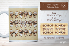 American Football Mug Wrap Sublimation Football bow png Product Image 1