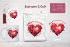 Mother’s Day Floral Heart PNG Clipart Sublimation mom quote Product Image 1
