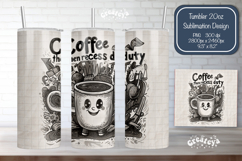 Teacher Tumbler Wrap png Back to School Black and white Product Image 1