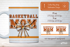 Basketball Mug Wrap Sublimation Basketball Mom quote png Product Image 1