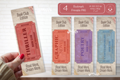 Book Club Ticket Bookmark png Reading Genre Tickets png Product Image 1