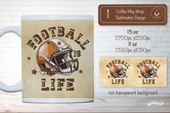 American Football Mug Wrap Sublimation Football Life png Product Image 1