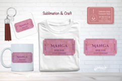 Book Club Ticket Sublimation Manga Reading Genre Ticket png Product Image 1