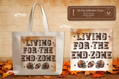 Football Quote Tote Bag Sublimation Vintage Game day png Product Image 1