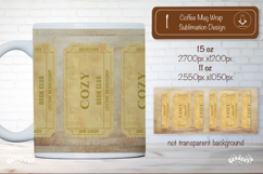 Book Club Ticket Mug Wraps PNG Bookish Library Sublimation Product Image 1