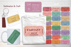 Book Club Ticket Sublimation Bundle Genre Tickets Clipart Product Image 1