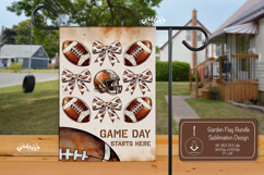 Football Garden Flag PNG American Football Yard Sign design Product Image 1
