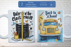 Back to school Mug Sublimation School Funny Quote png Product Image 1