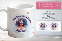 Patriotic 4th of July Mug Wrap Sublimation Independence Day Product Image 1