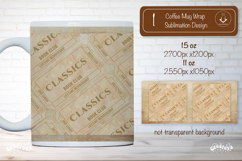 Book Club Ticket Mug Wraps PNG Bookish Library Sublimation Product Image 1