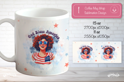 Patriotic 4th of July Mug Wrap Sublimation Independence Day Product Image 1