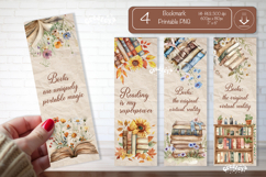 Old Book Vintage Bookmark png Book Lover Printable Quote Product Image 1