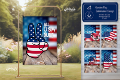 4th of July garden flag png sublimation Quote Background USA Product Image 1