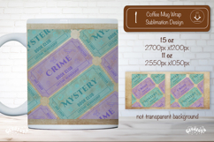 Book Club Ticket Mug Wraps PNG Bookish Library Sublimation Product Image 1