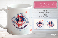 Patriotic 4th of July Mug Wrap Sublimation Independence Day Product Image 1